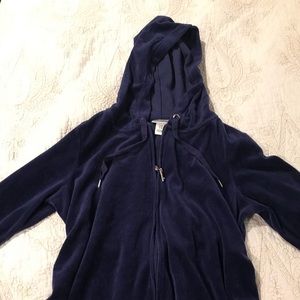 Maternity velour hoodie in plum